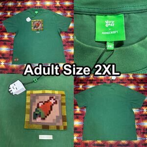 NWT Very Cool x Minecraft Salmon Green T-Shirt Adult Size 2XL Cool Shirtz